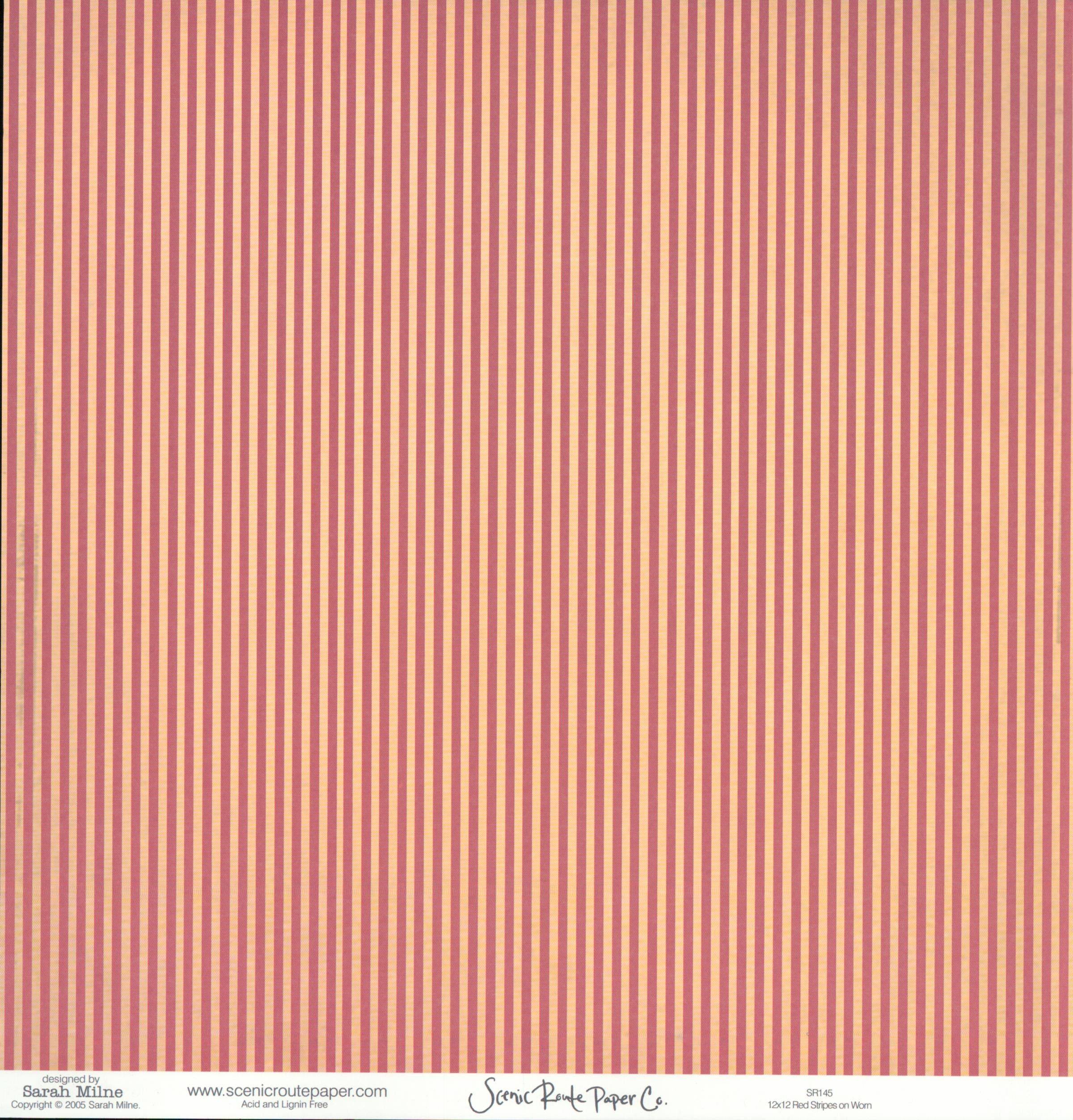 Spring Words on Worn - Red Stripes on Worn