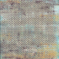 My Mind's Eye Breaking Free Righteous Dots 12x12 - distressed large polka dots on layered teal, purple, and golden ochre background