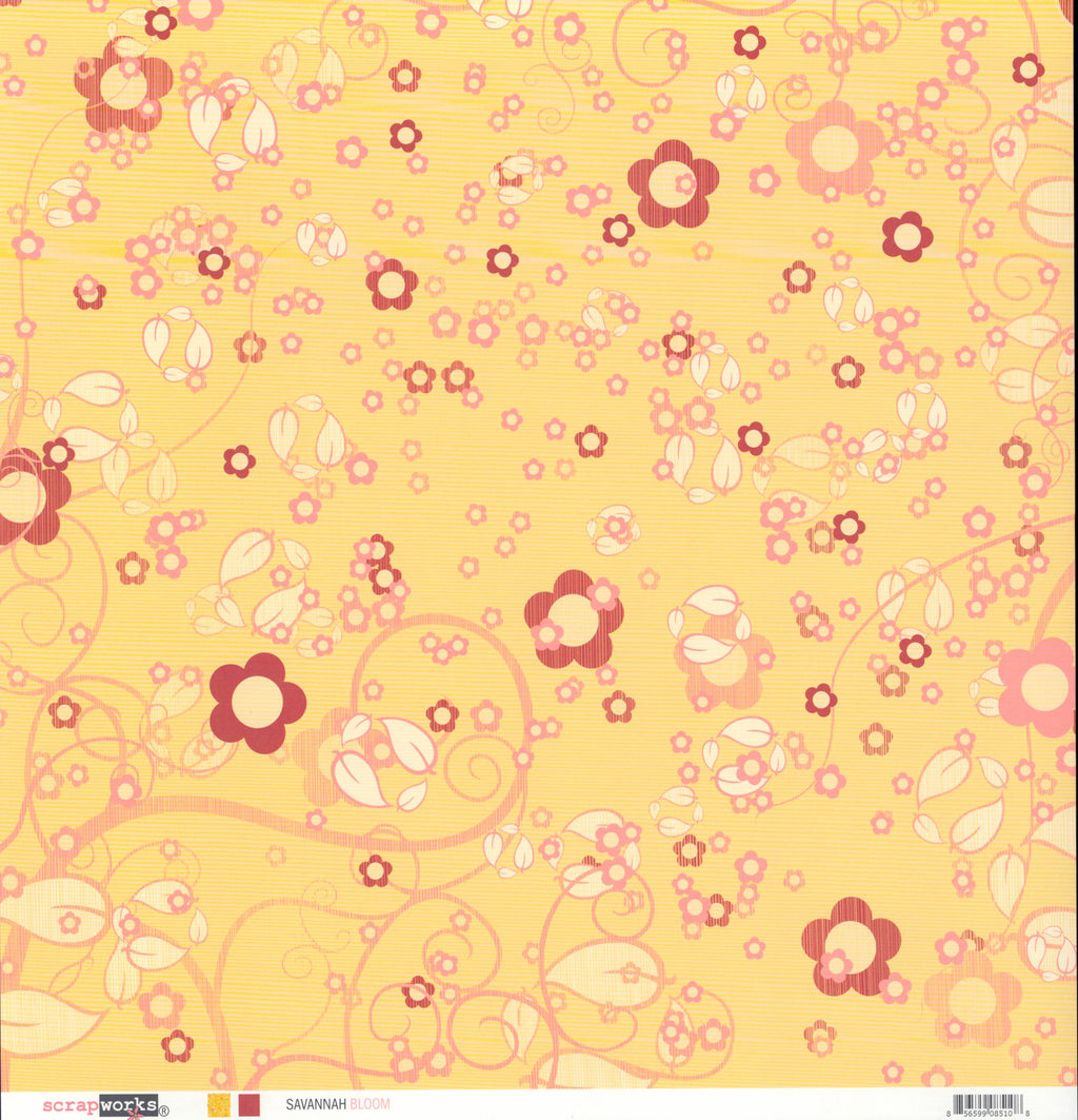 Scrapworks Savannah Bloom 12x12 Double-Sided Cardstock