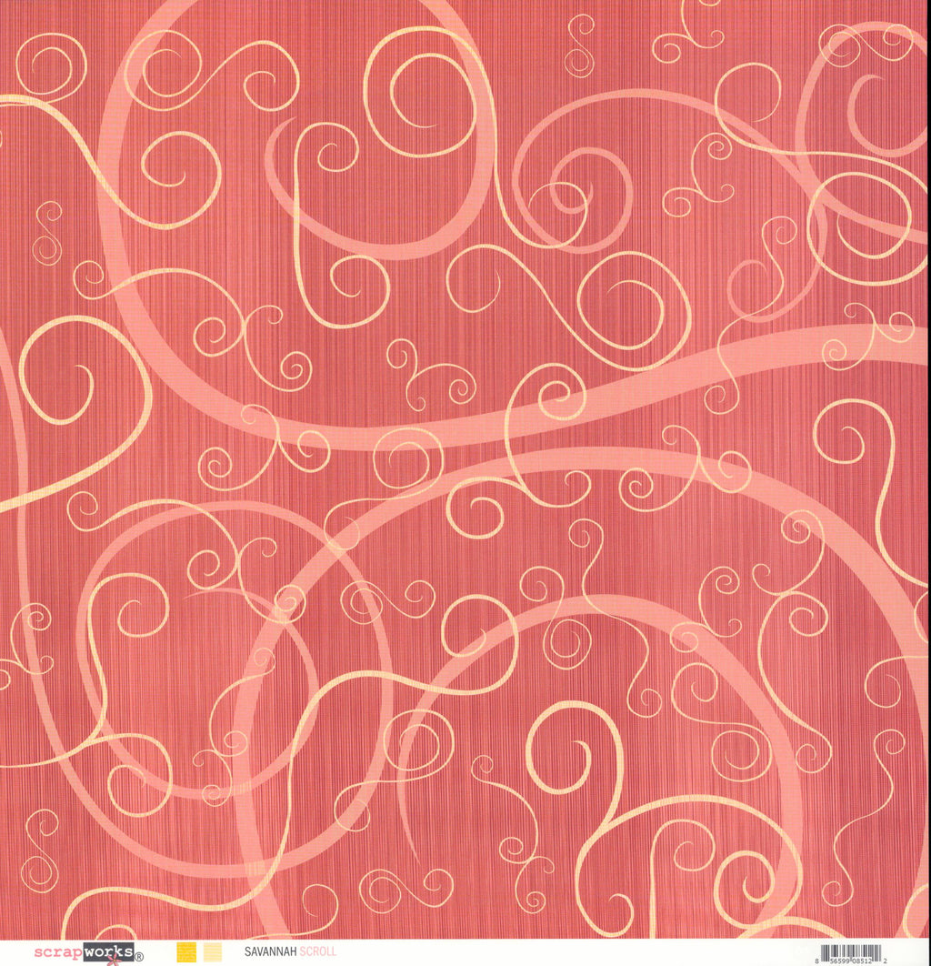 Scrapworks Savannah Scroll 12x12 Double-Sided Cardstock