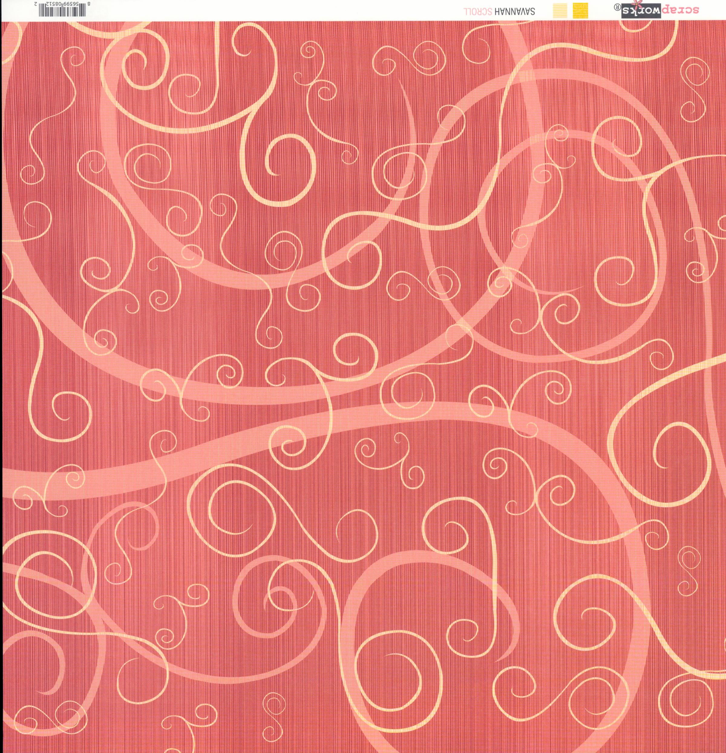 Scrapworks Savannah Scroll 12x12 Double-Sided Cardstock