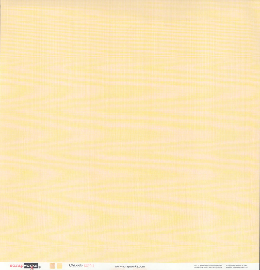 Scrapworks Savannah Scroll 12x12 Double-Sided Cardstock