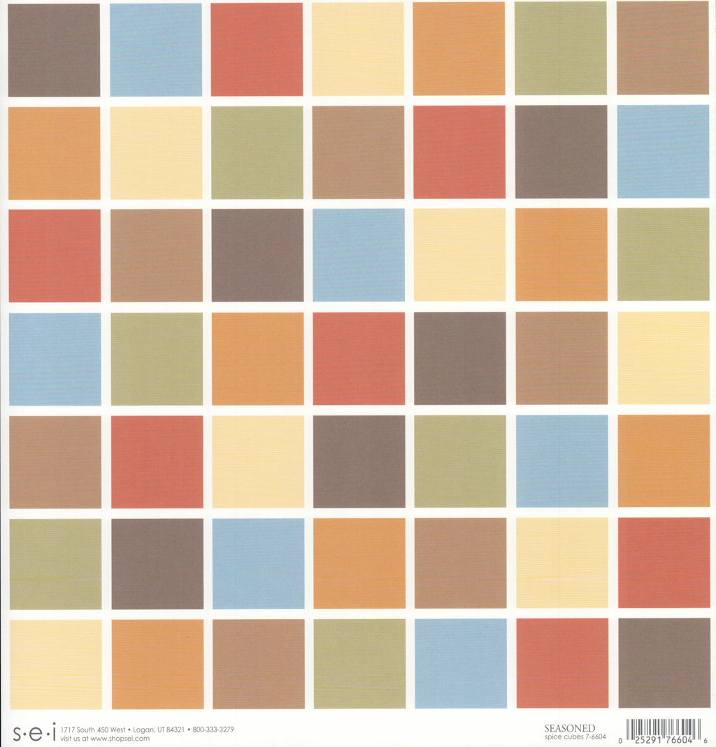SEI Seasoned Spice Cubes - colorblock grid 12x12 double-sided cardstock front
