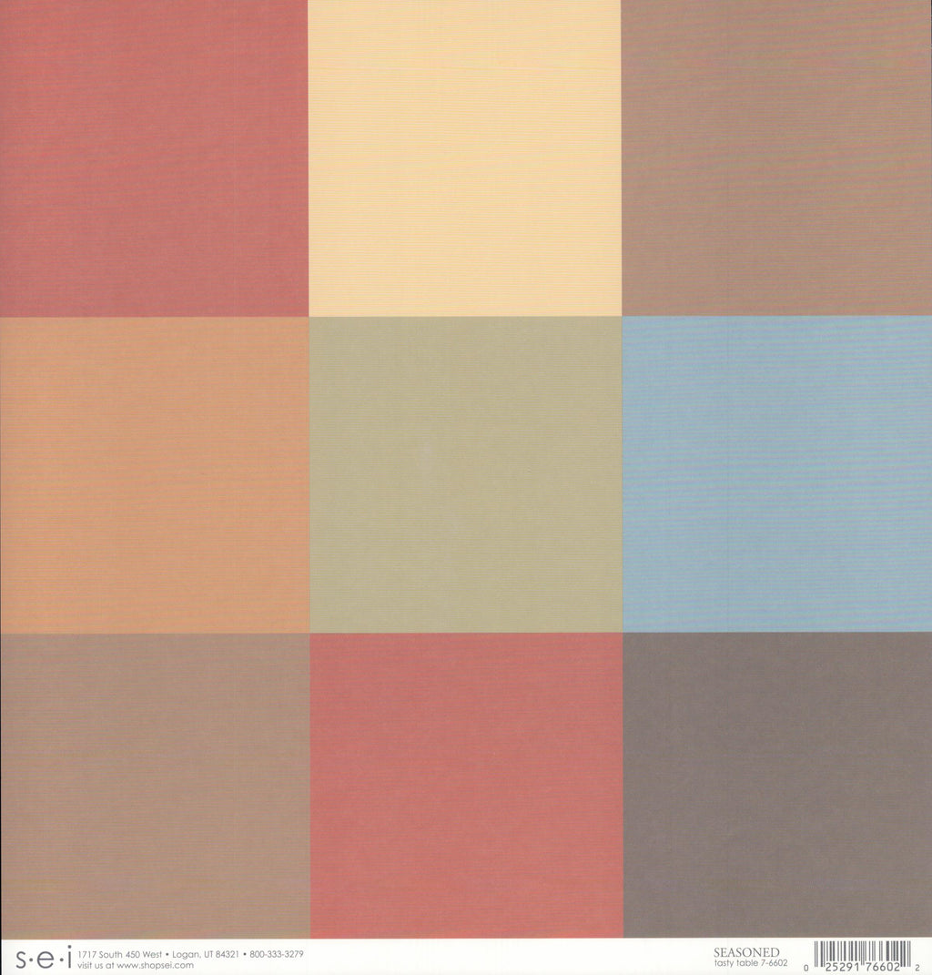 SEI Seasoned Tasty Table - 3x3 colorblock grid 12x12 double-sided cardstock front