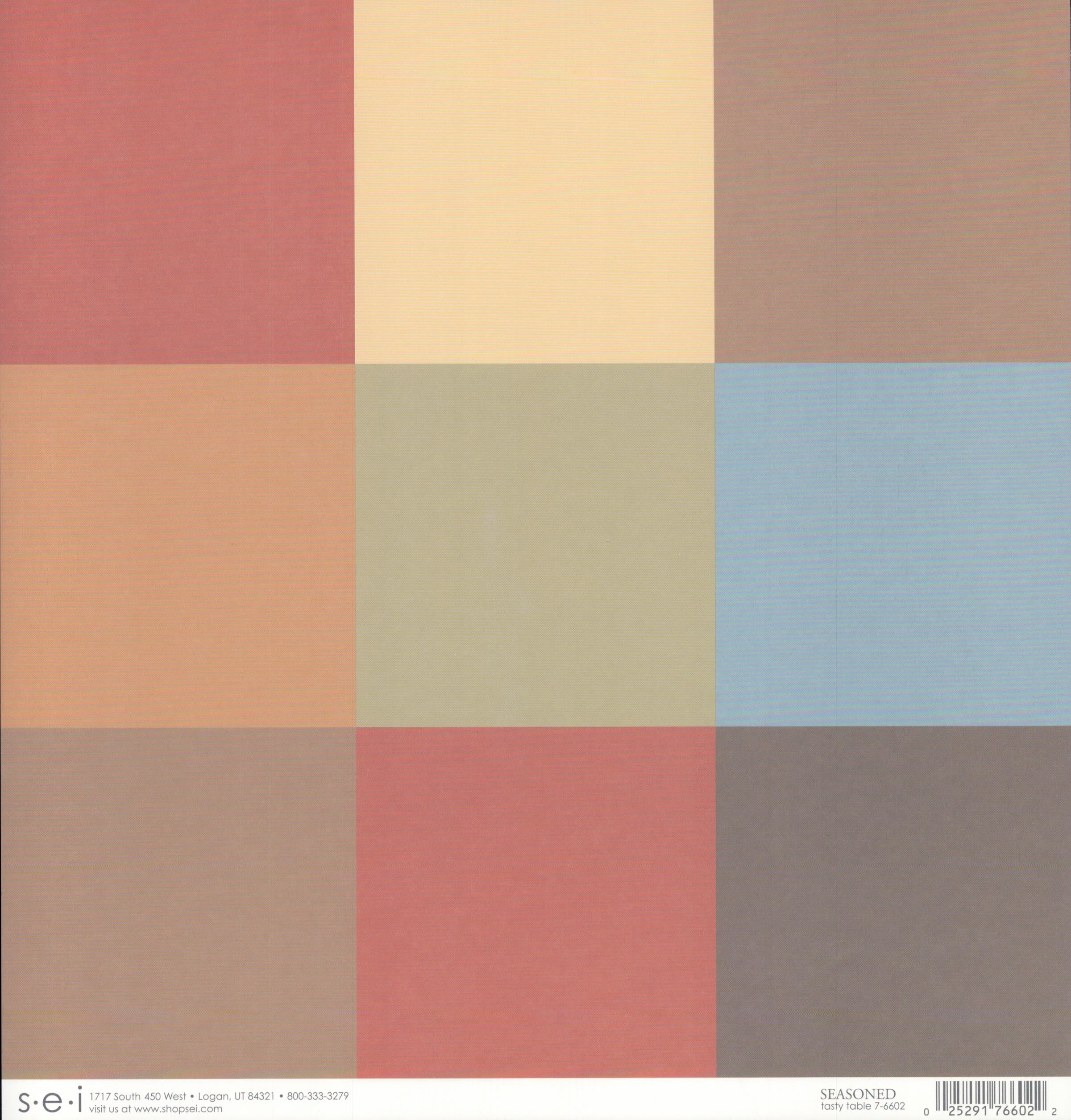 SEI Seasoned Tasty Table - 3x3 colorblock grid 12x12 double-sided cardstock front