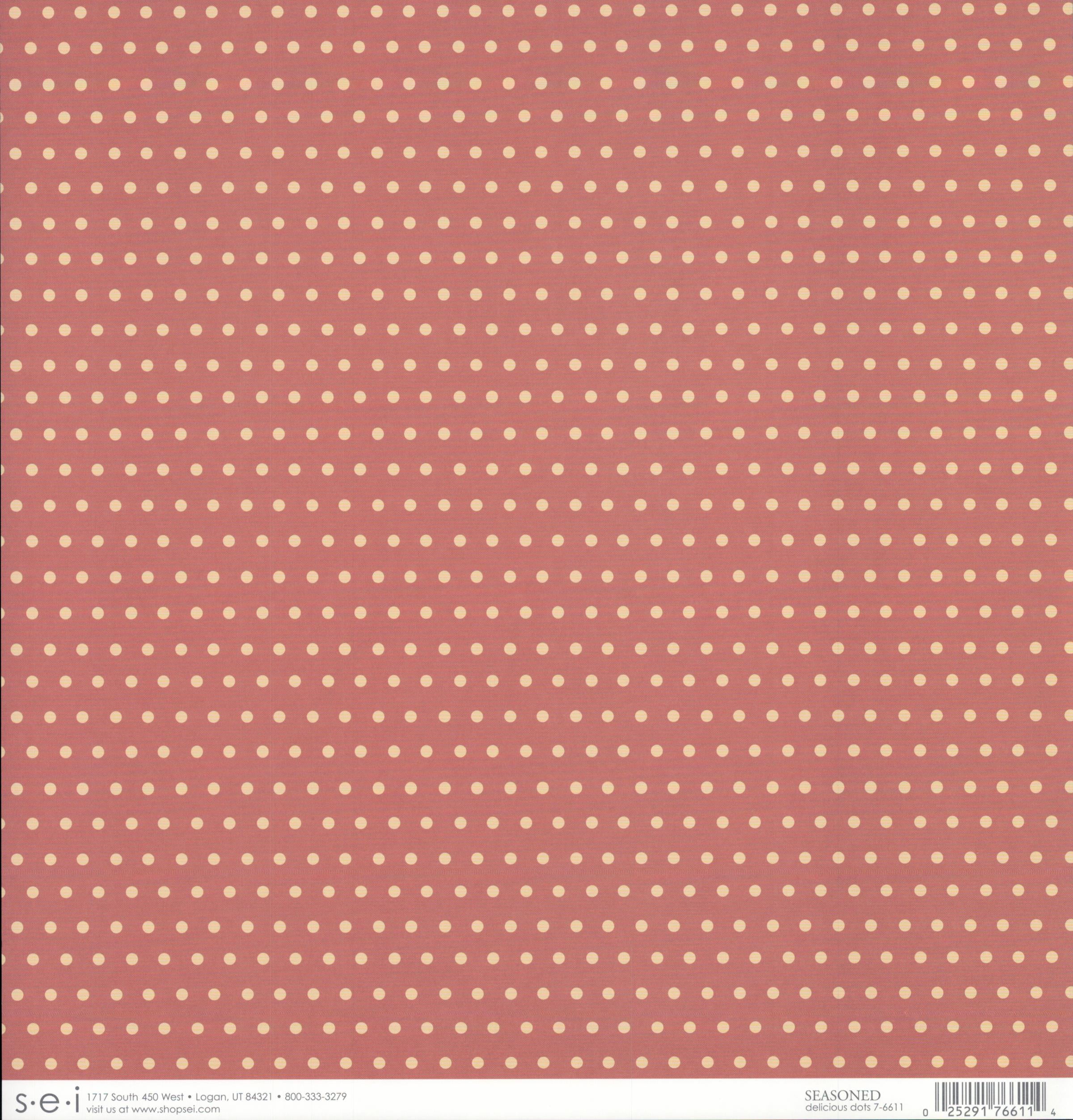 SEI Seasoned Delicious Dots - dusty rose polka dots 12x12 double-sided cardstock