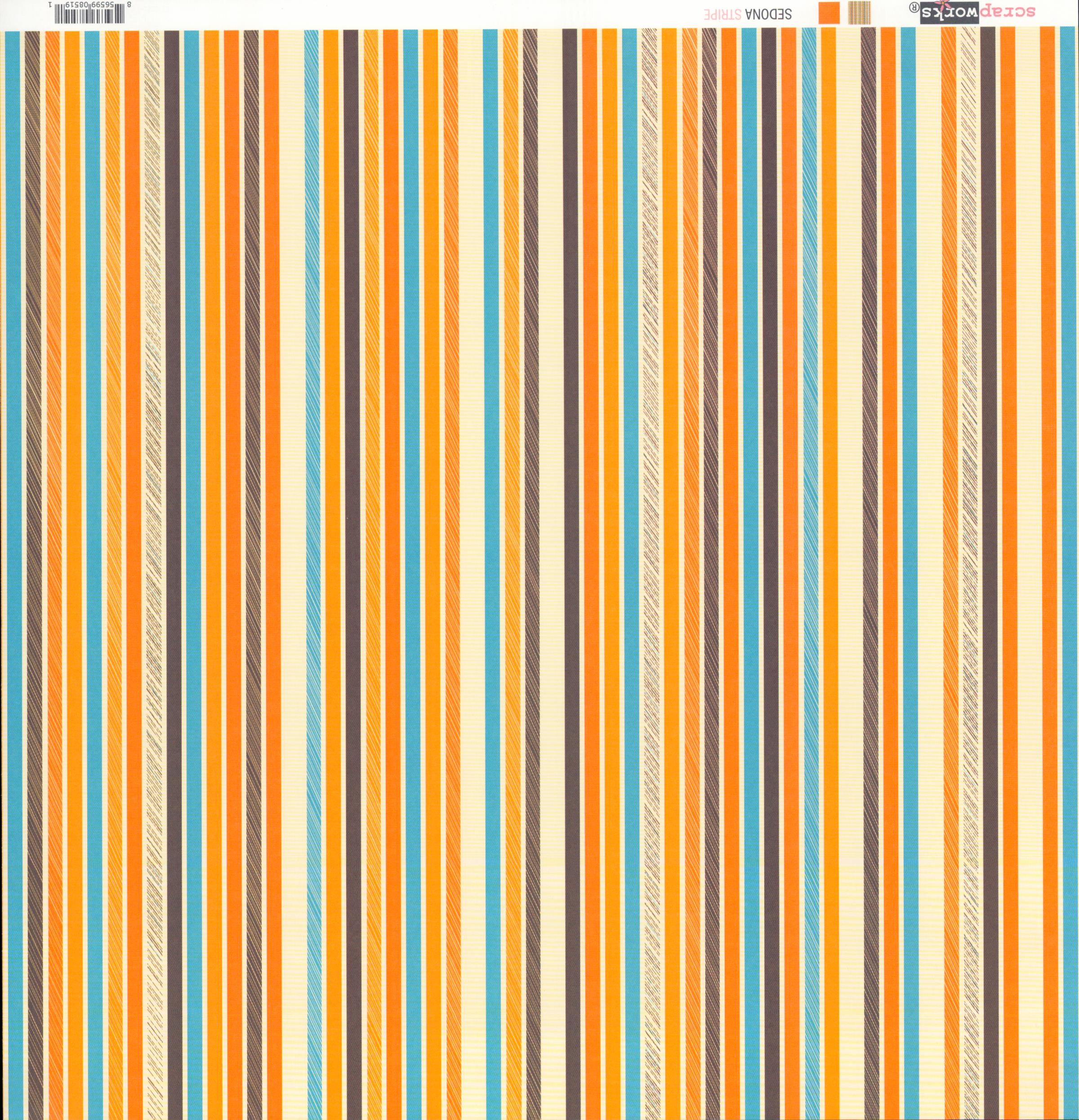 Scrapworks Sedona Stripe 12x12 Double-Sided Cardstock