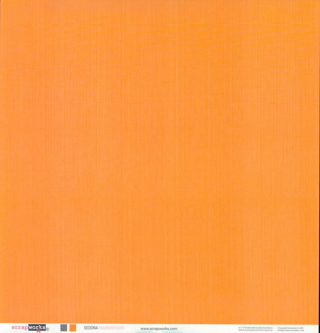 Scrapworks Sedona Houndstooth solid orange side