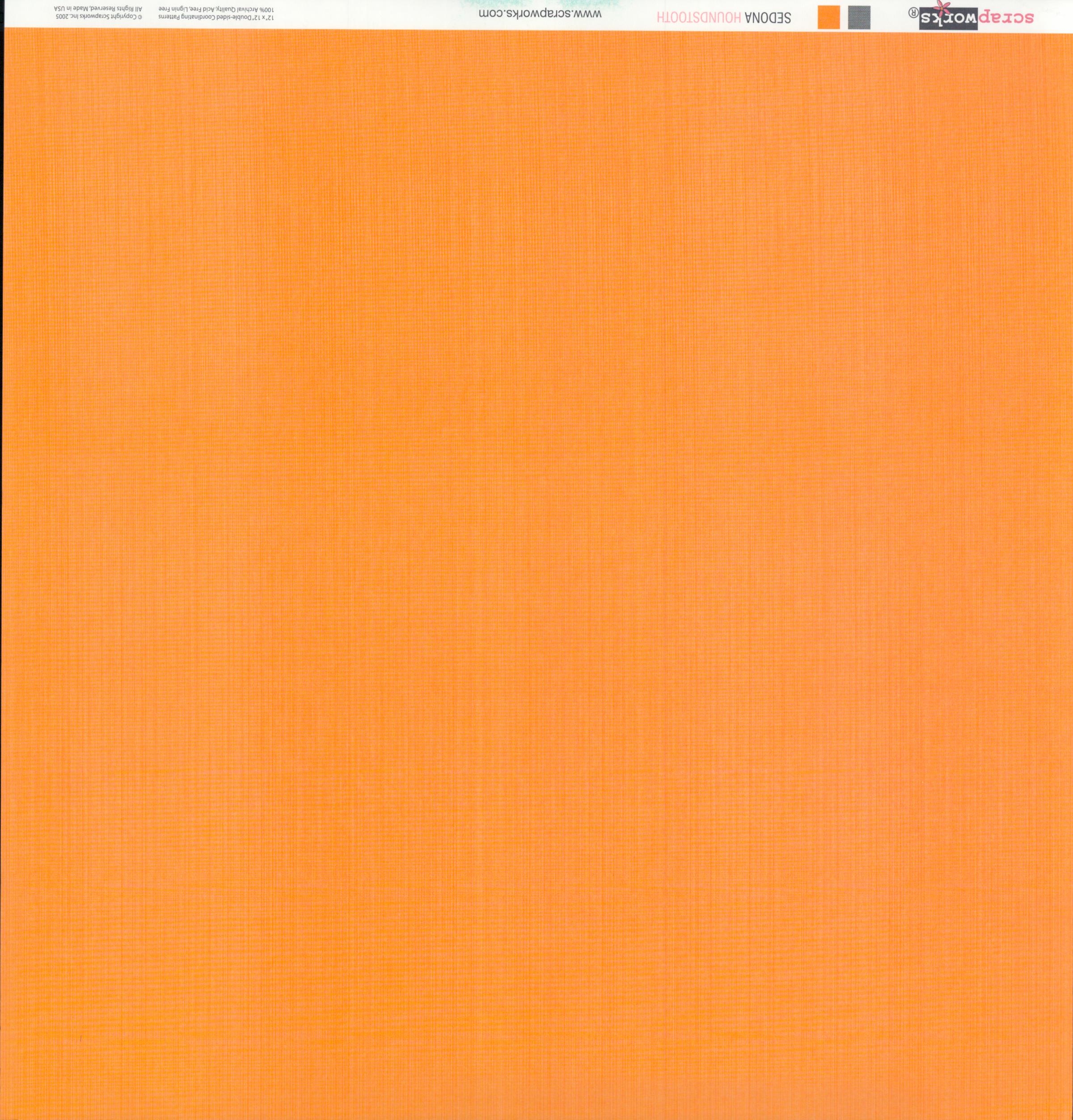 Scrapworks Sedona Houndstooth solid orange side