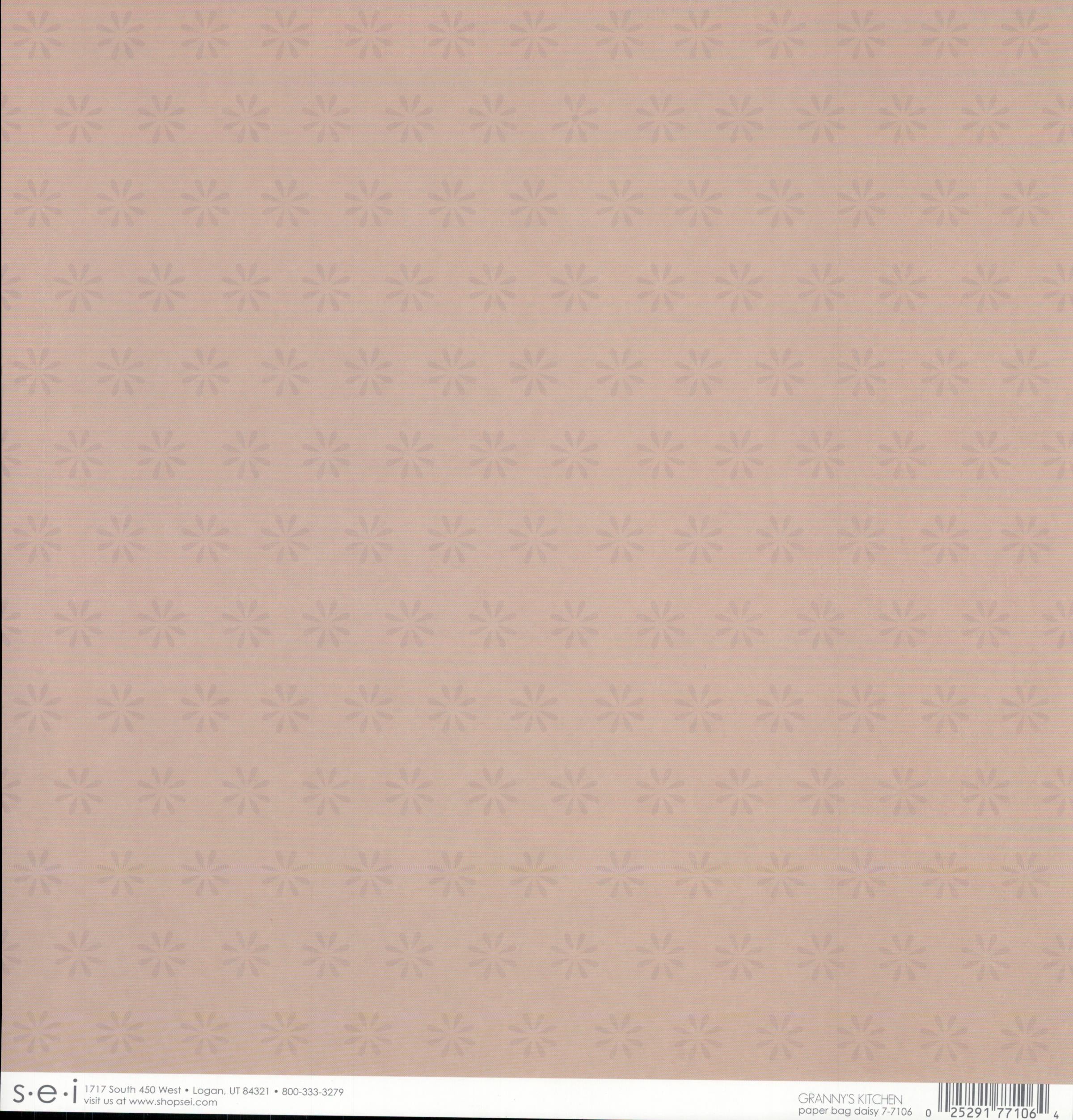 SEI Granny's Kitchen Paper Bag Daisy - tonal ghost daisy 12x12 double-sided cardstock