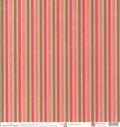 Imagination Project Gin-X Flowers of Steel Shot Elastic 12x12 cardstock — vertical stripe pattern in coral, hot pink, brown, taupe and golden tan