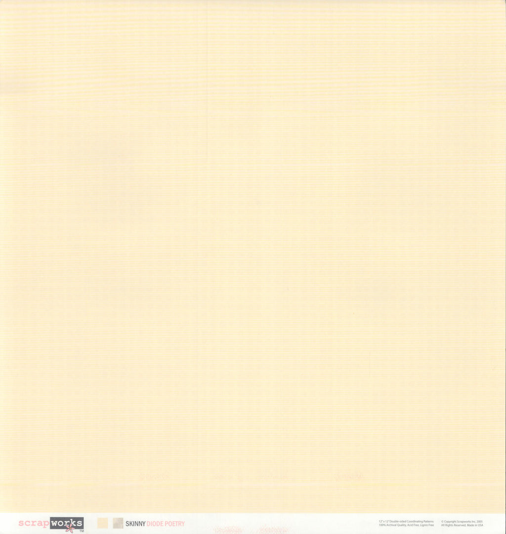 Scrapworks Skinny Diode Poetry 12x12 Double-Sided Cardstock