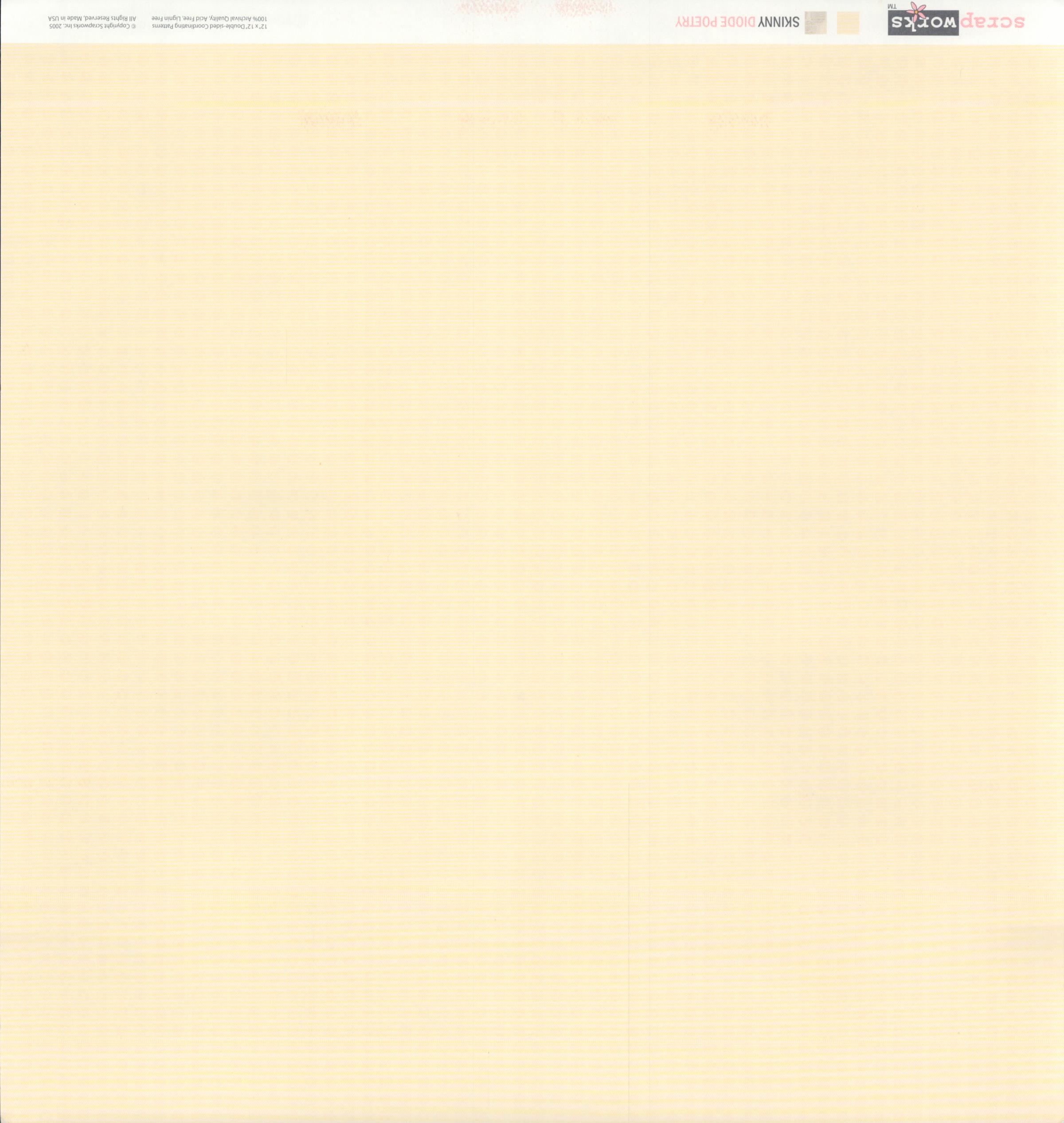 Scrapworks Skinny Diode Poetry 12x12 Double-Sided Cardstock