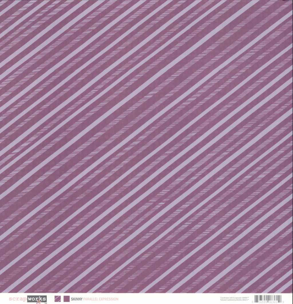 Scrapworks Skinny Parallel Expression 12x12 Double-Sided Cardstock