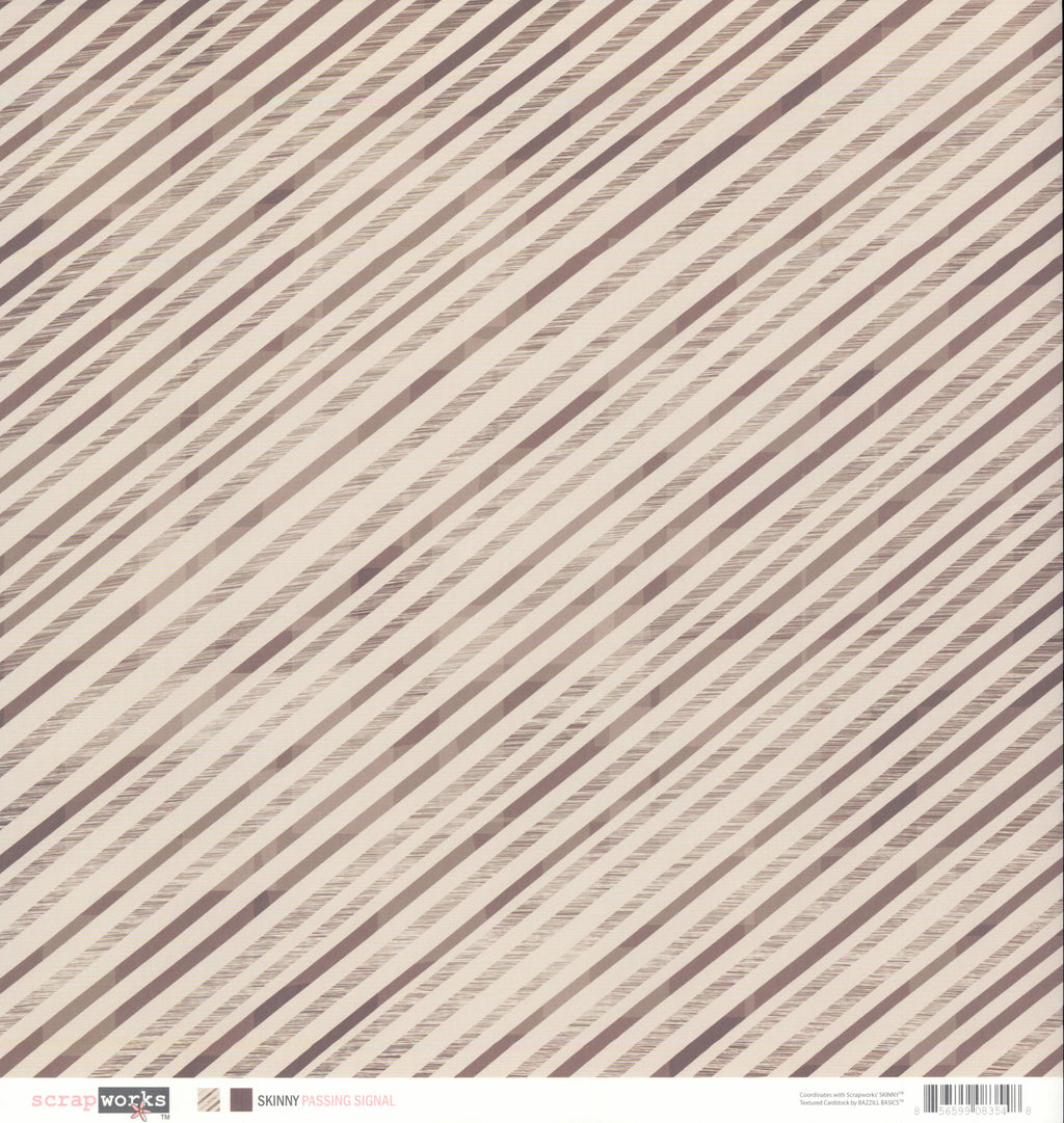 Scrapworks Skinny Passing Signal 12x12 Double-Sided Cardstock