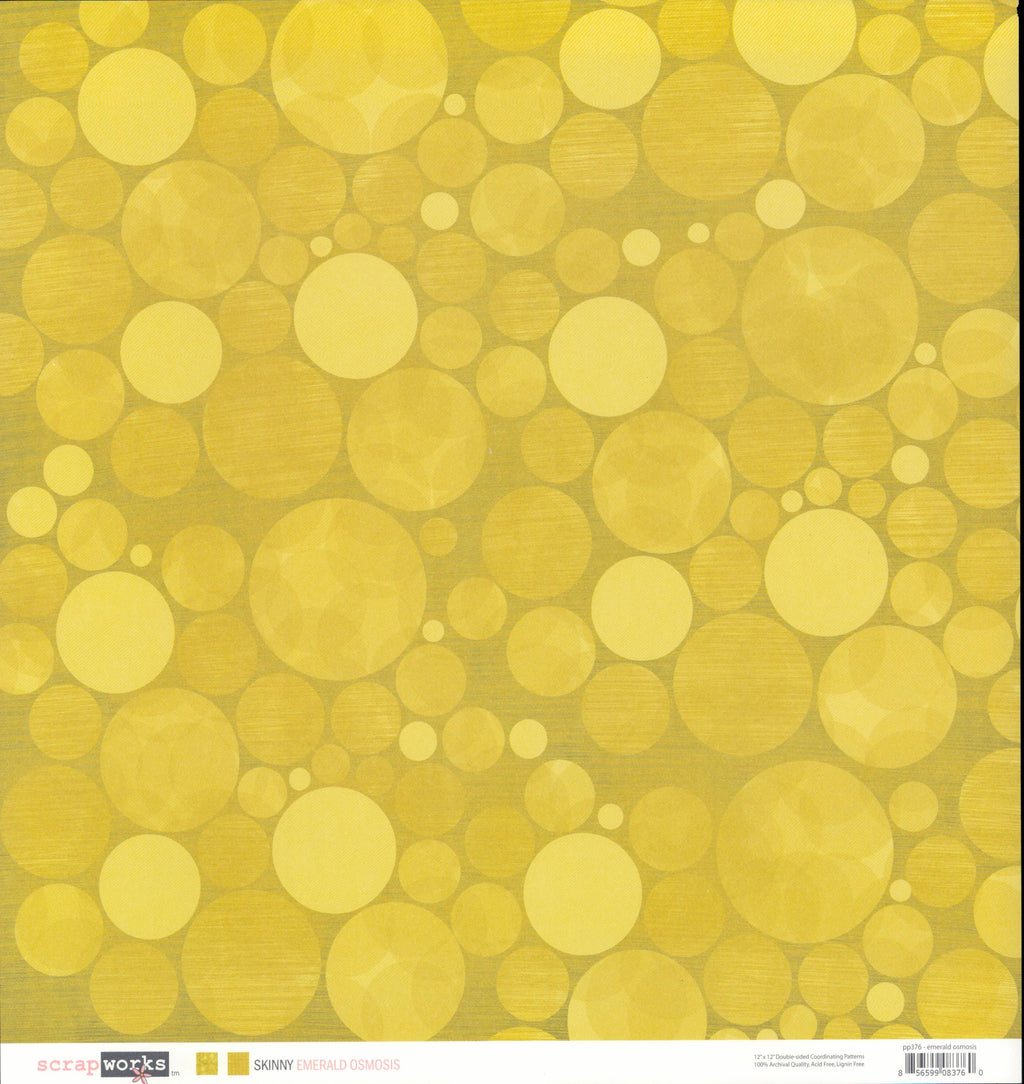 Scrapworks Skinny Emerald Osmosis scattered circles pattern side
