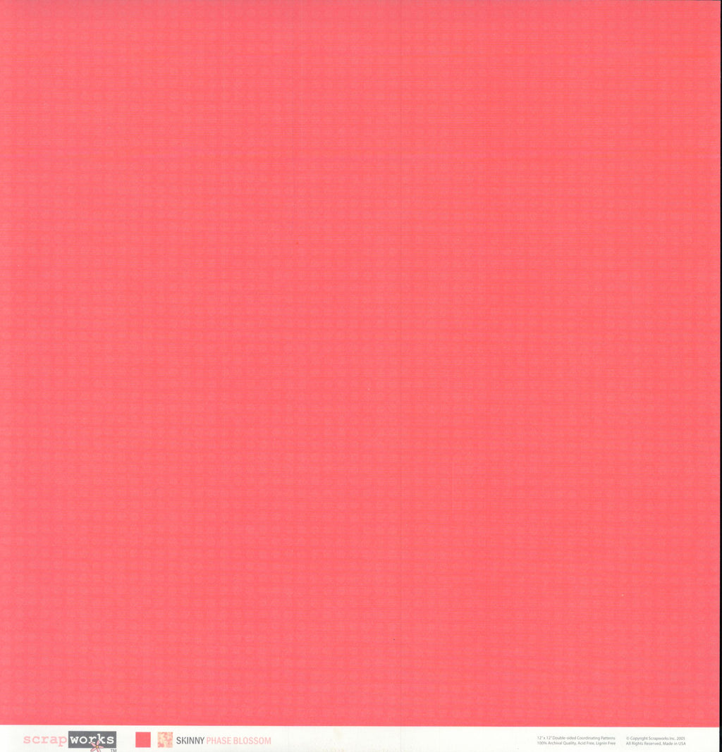 Scrapworks Skinny Phase Blossom - Solid Coral Pink Front
