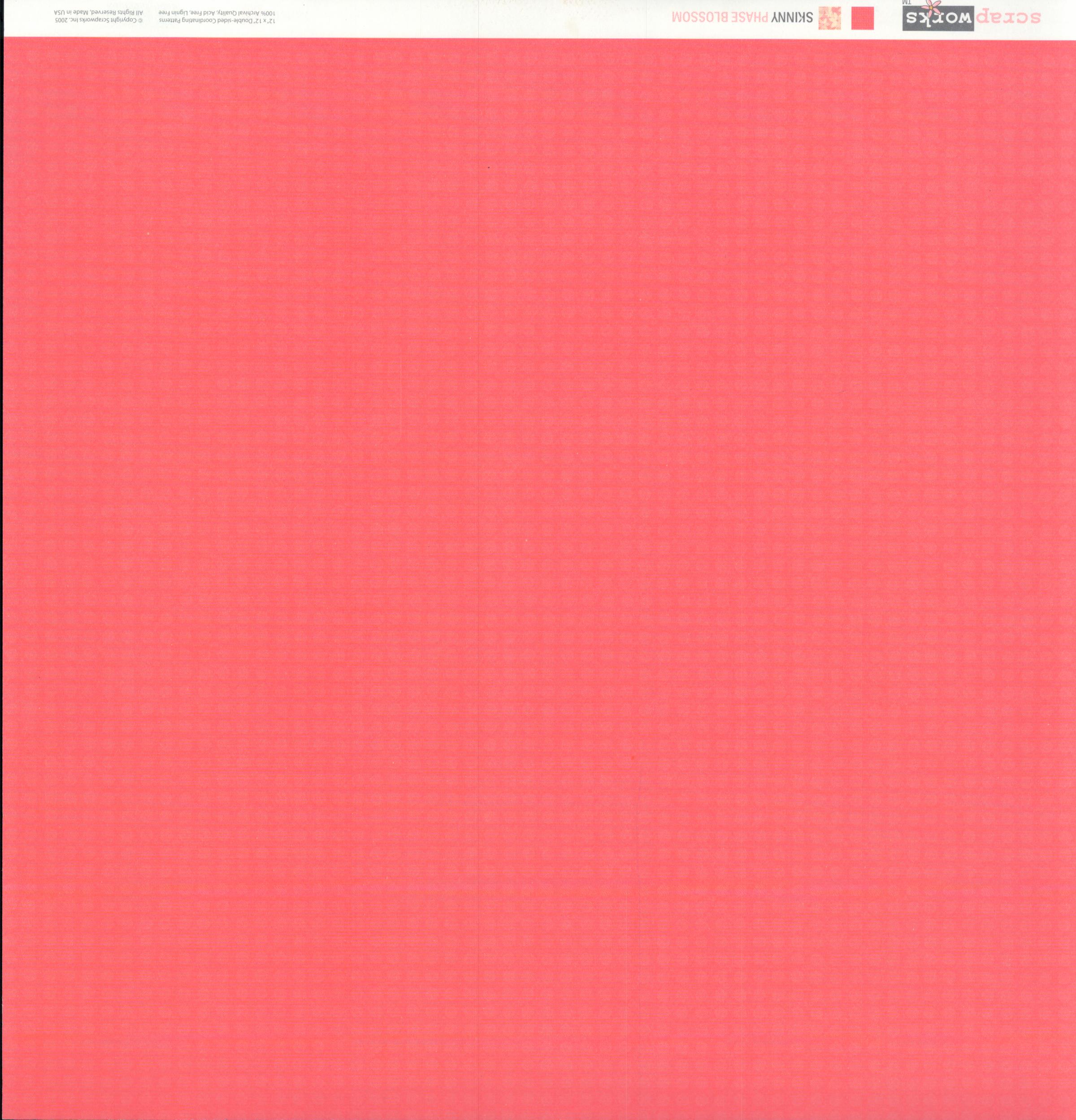 Scrapworks Skinny Phase Blossom - Solid Coral Pink Front