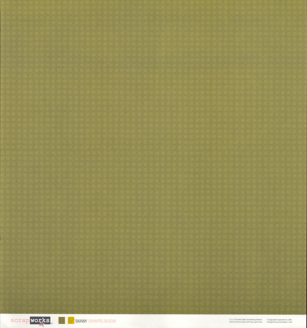 Scrapworks Skinny Synaptic Bloom yellow floral pattern side