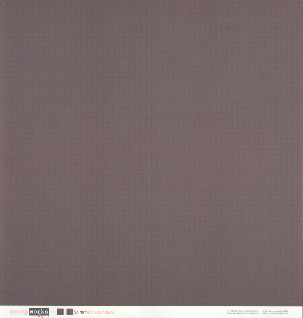 Scrapworks Skinny Butterfly Relay 12x12 Double-Sided Cardstock