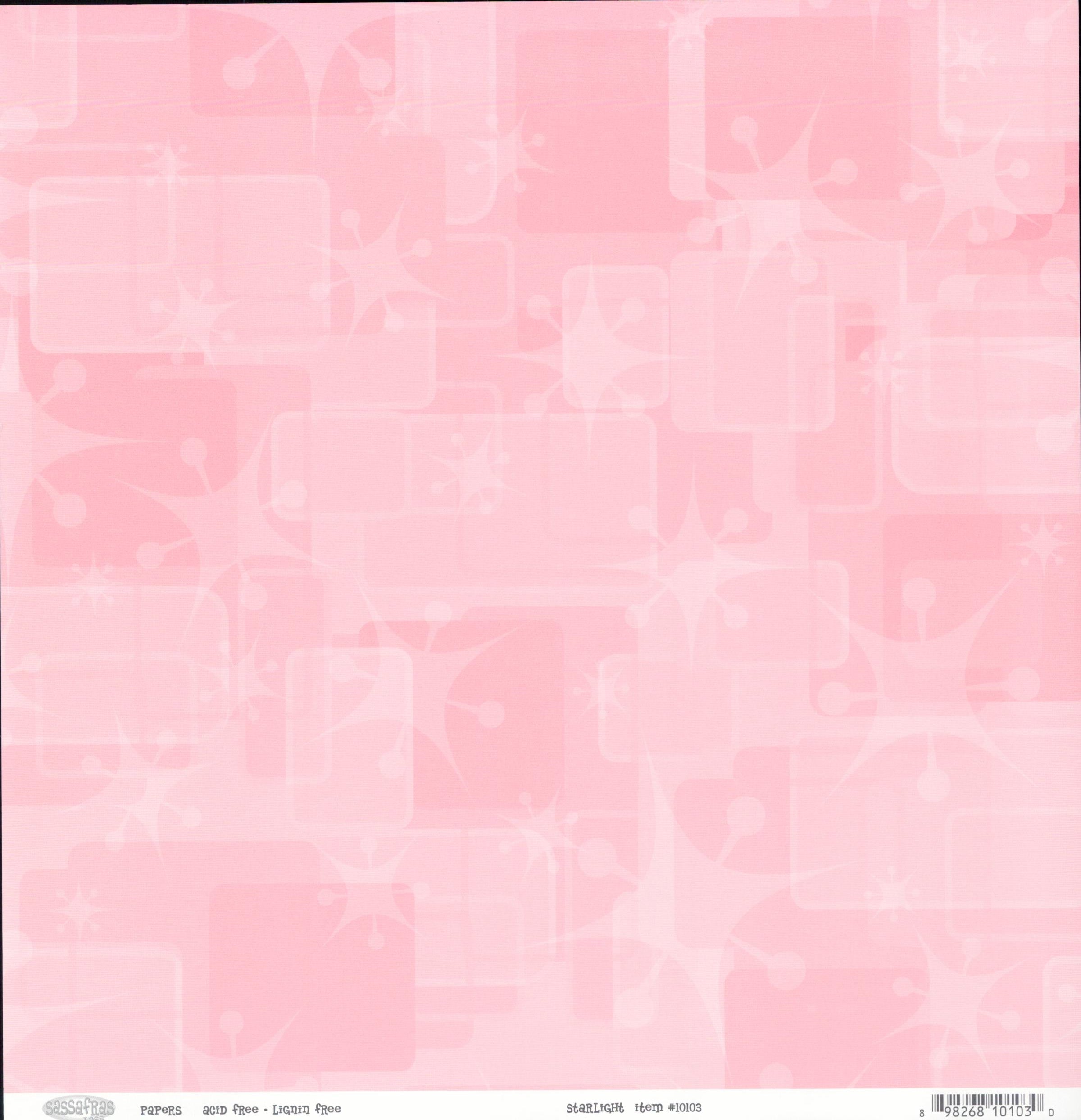 Sassafras Lass Starlight cardstock with overlapping translucent squares in soft blush and rose pink watercolor effect