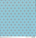 SEI Grandpa's Attic Sunday Socks 12x12 cardstock — powder blue background with vintage starburst motif in red and white