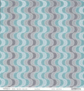 Sassafras Lass Teal Appeal Swivel cardstock with interlocking scalloped arches in teal, light blue, dark grey and light grey with white outlines