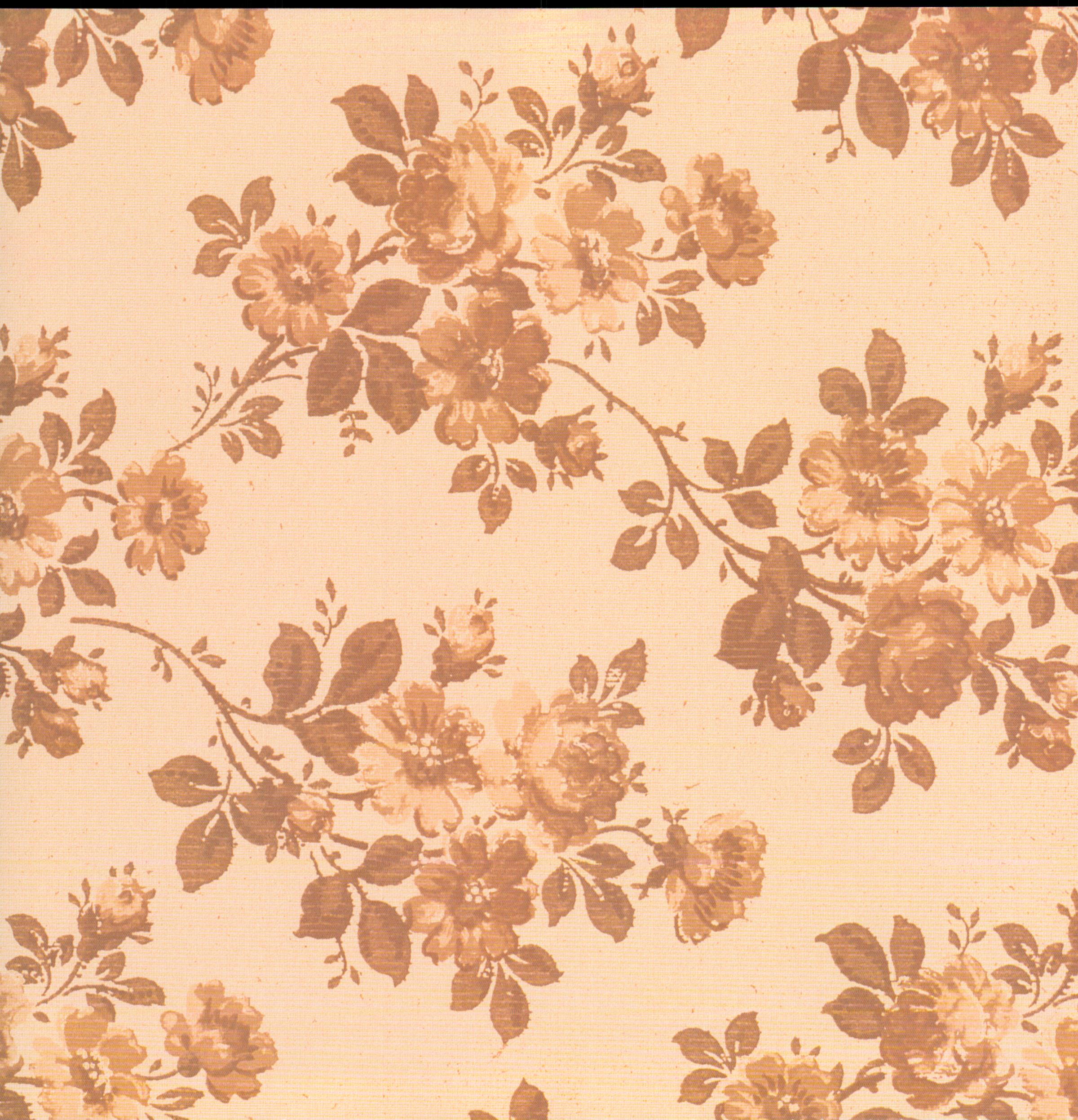 Craft Smith Garden Charm Rose Wallpaper - Sepia Taupe