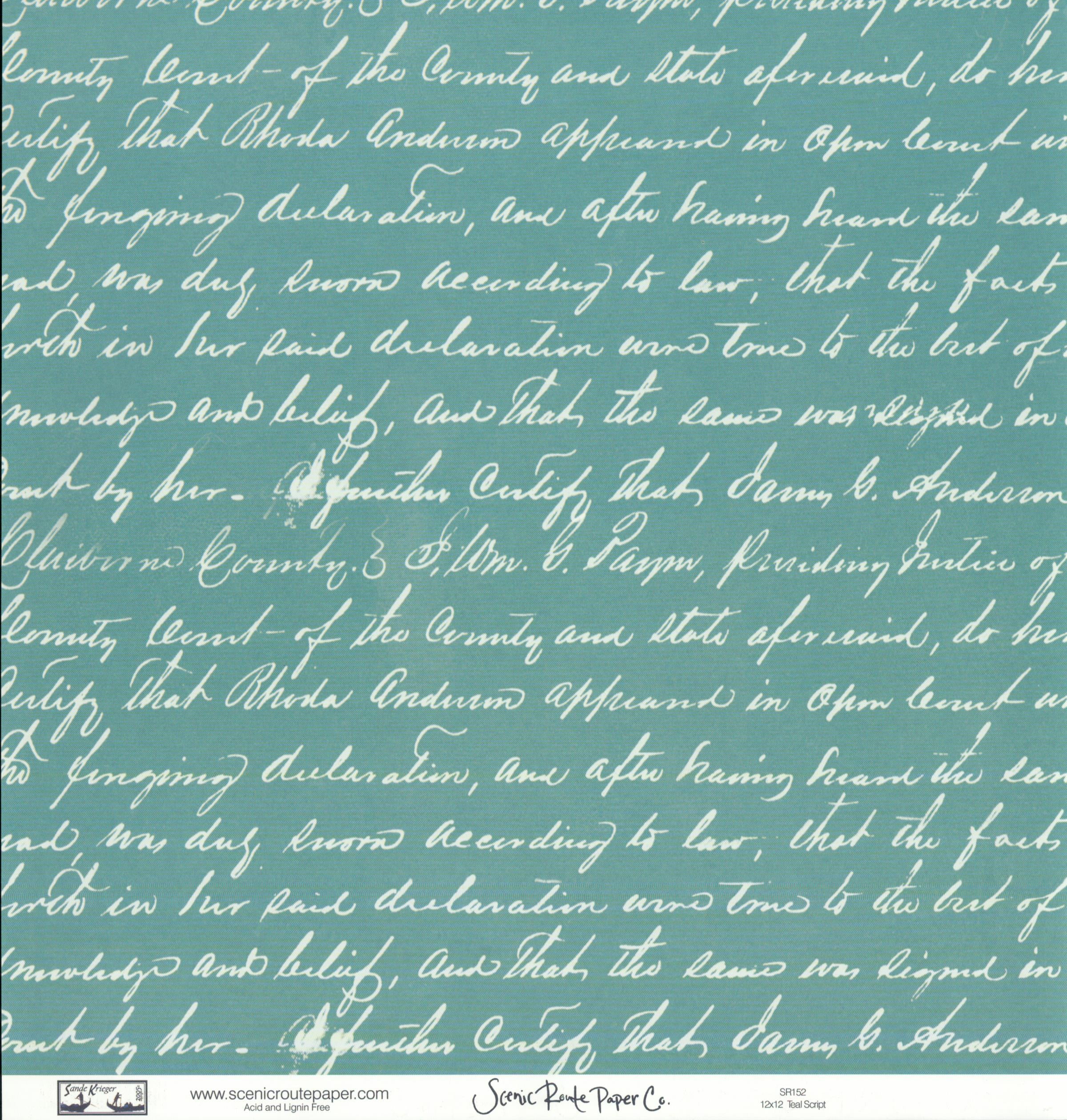 Blue Green Dots - Teal Script