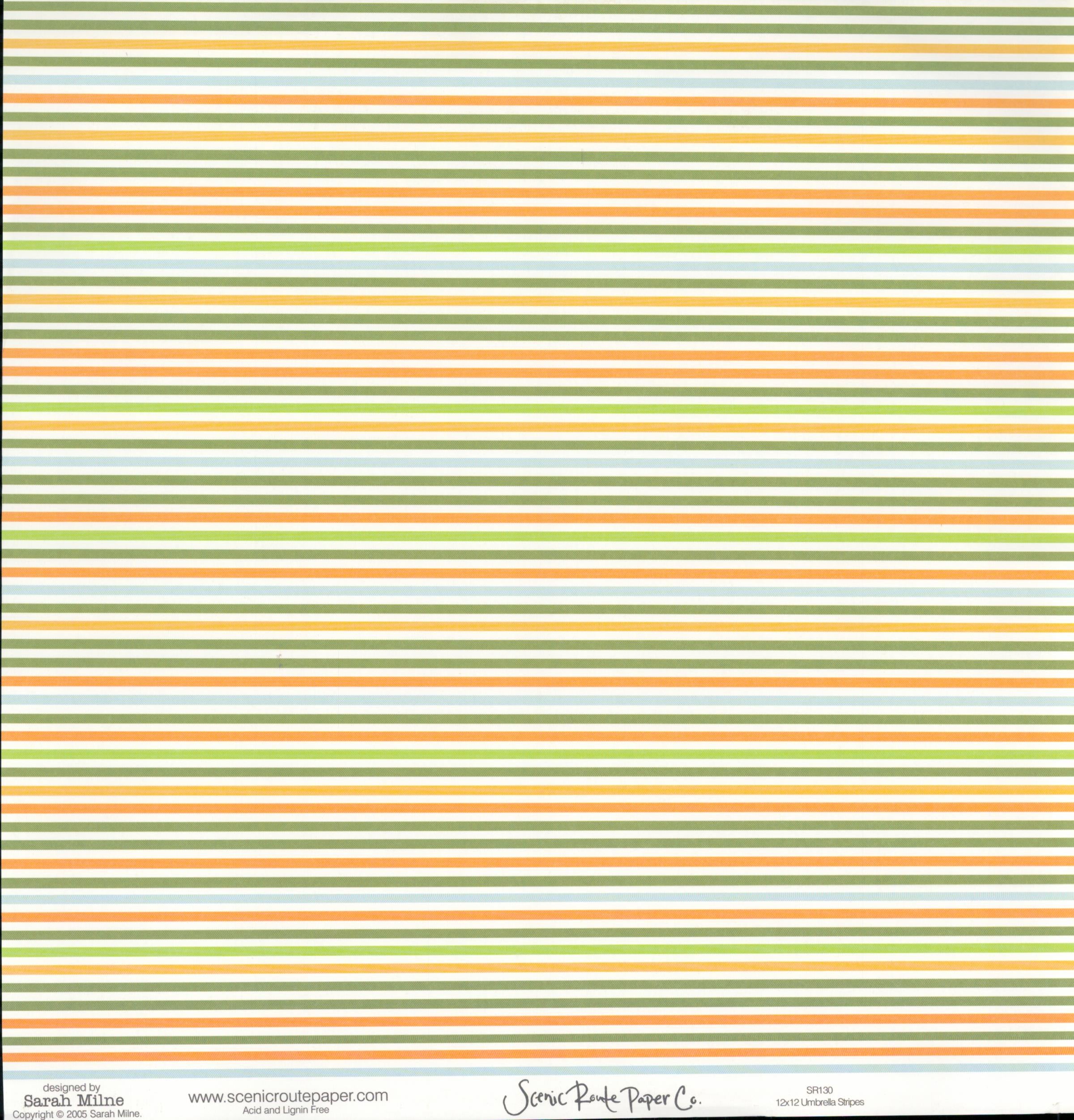 Dk Green Script - Umbrella Stripes