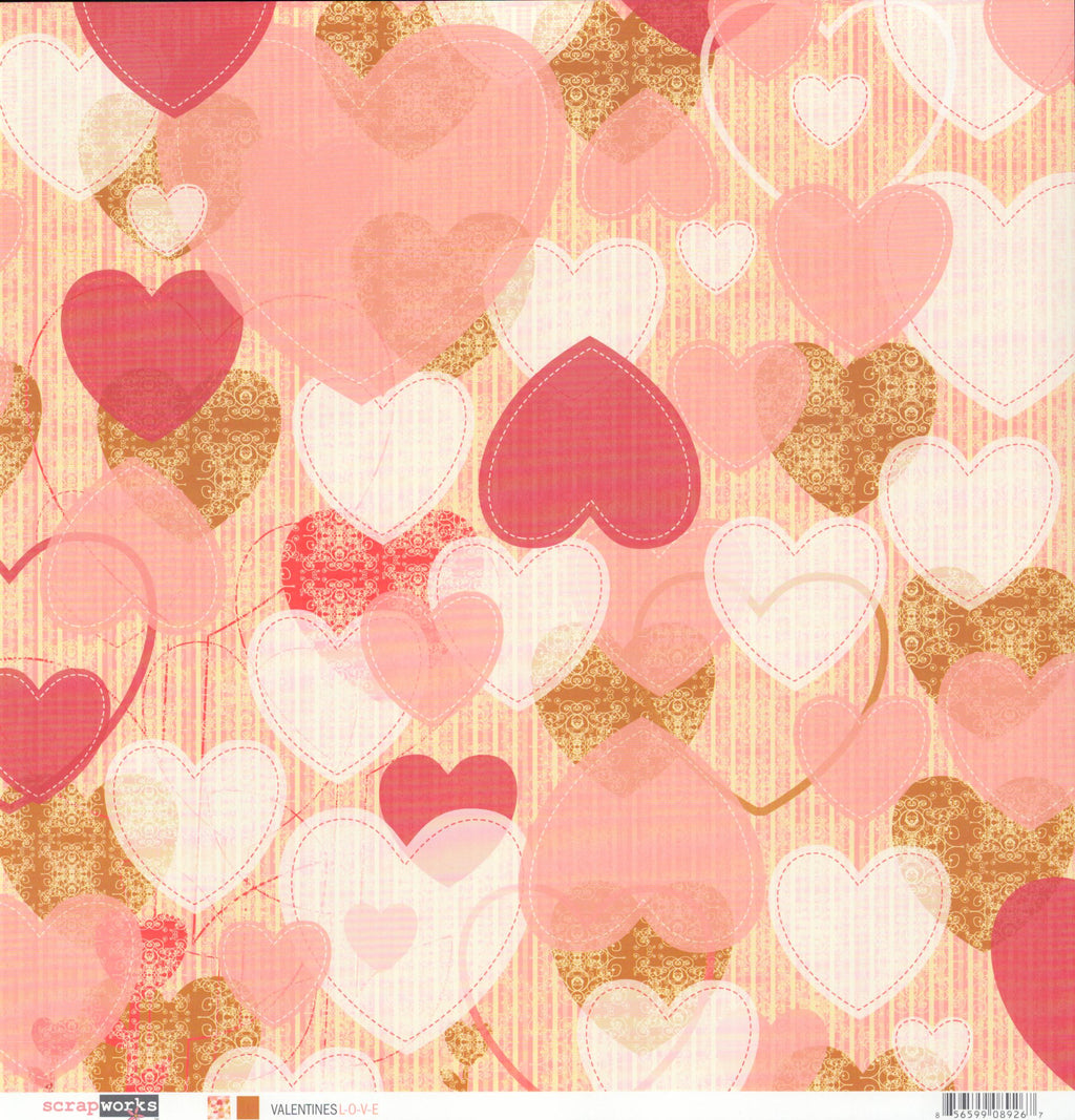 Scrapworks Valentines Love 12x12 Double-Sided Cardstock