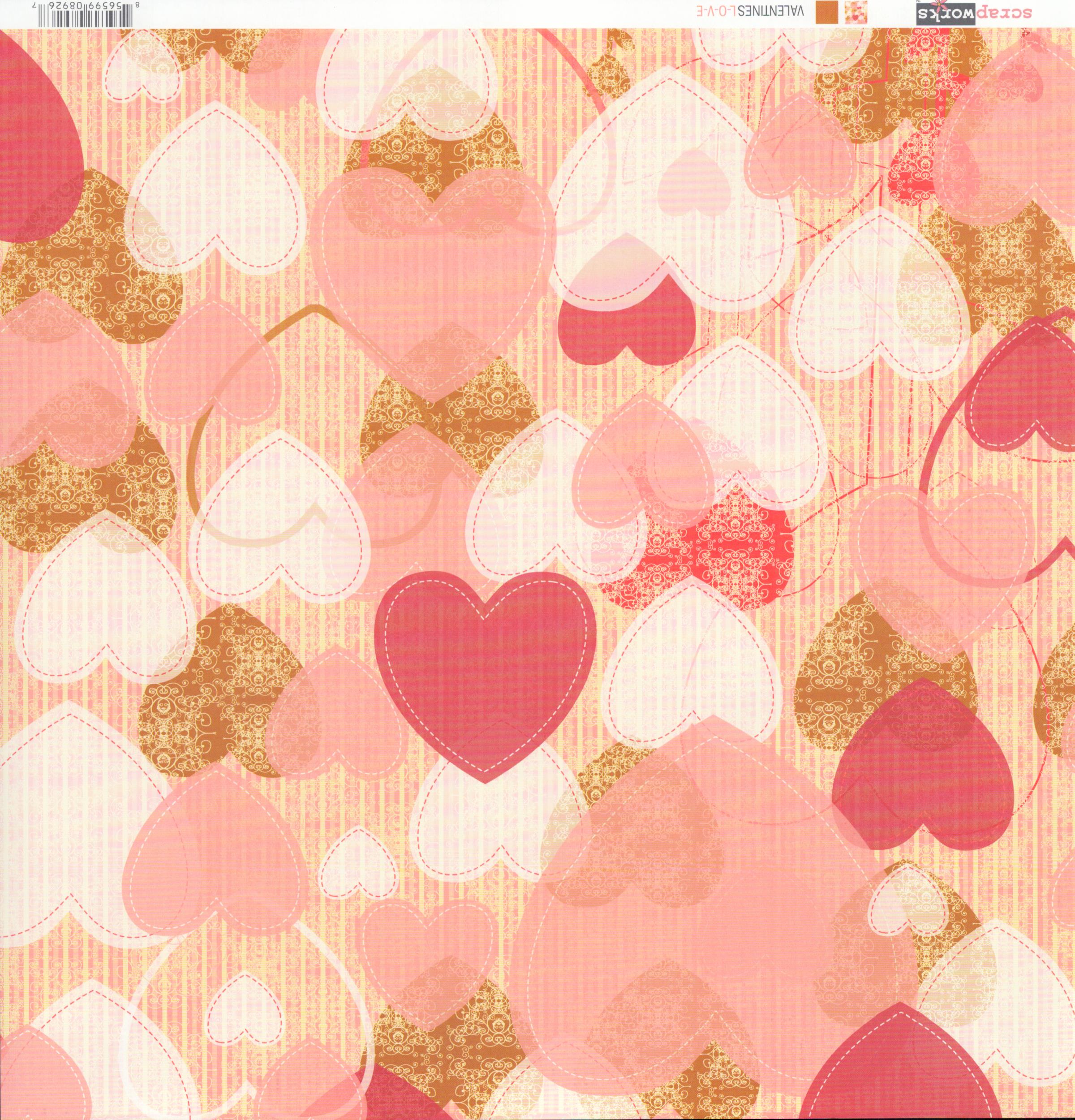 Scrapworks Valentines Love 12x12 Double-Sided Cardstock