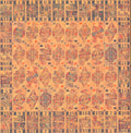 Design Originals Nostalgic Games Vintage Cards 12x12 scrapbook paper with dense grid of antique European Tarot-style playing cards featuring Kings, Queens and Jacks in golden amber, orange and blue-purple