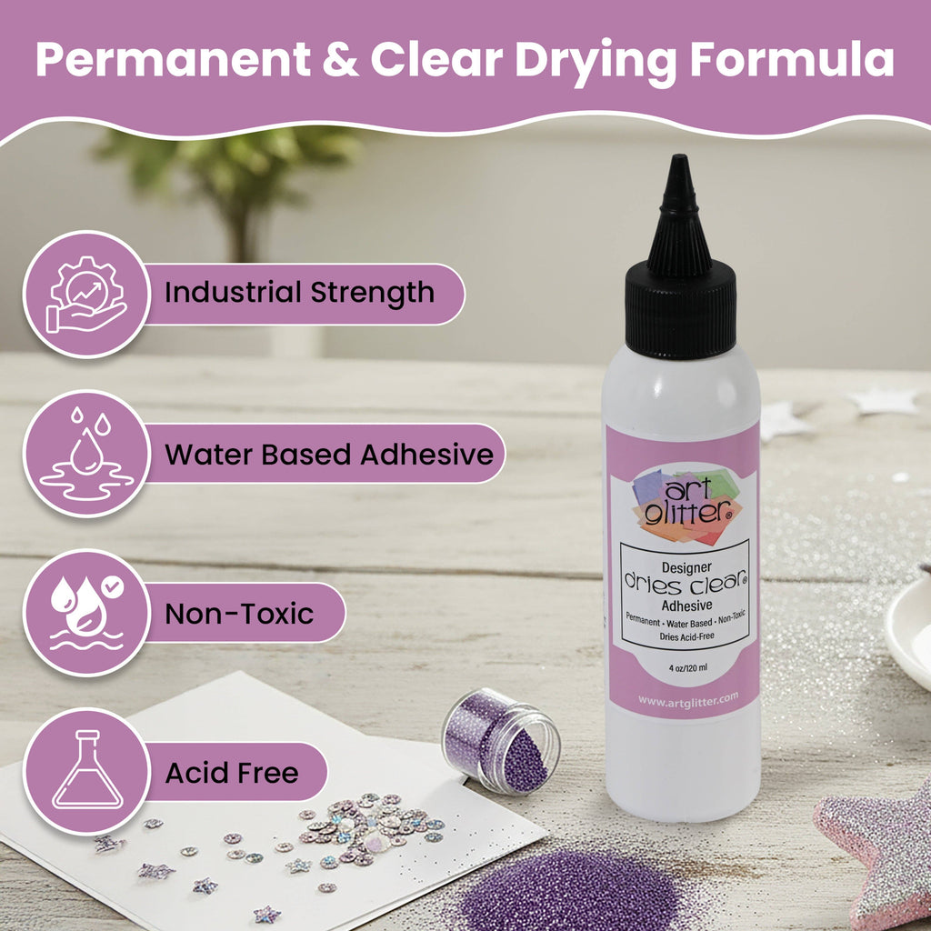 4 OZ DESIGNER DRIES CLEAR ADHESIVE GLUE: 4 oz with spout