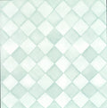 Crafts Etc Green Diamonds 12x12 scrapbook paper - large-scale diamond argyle pattern in soft mint and sage green with subtle 3D quilted shading effect