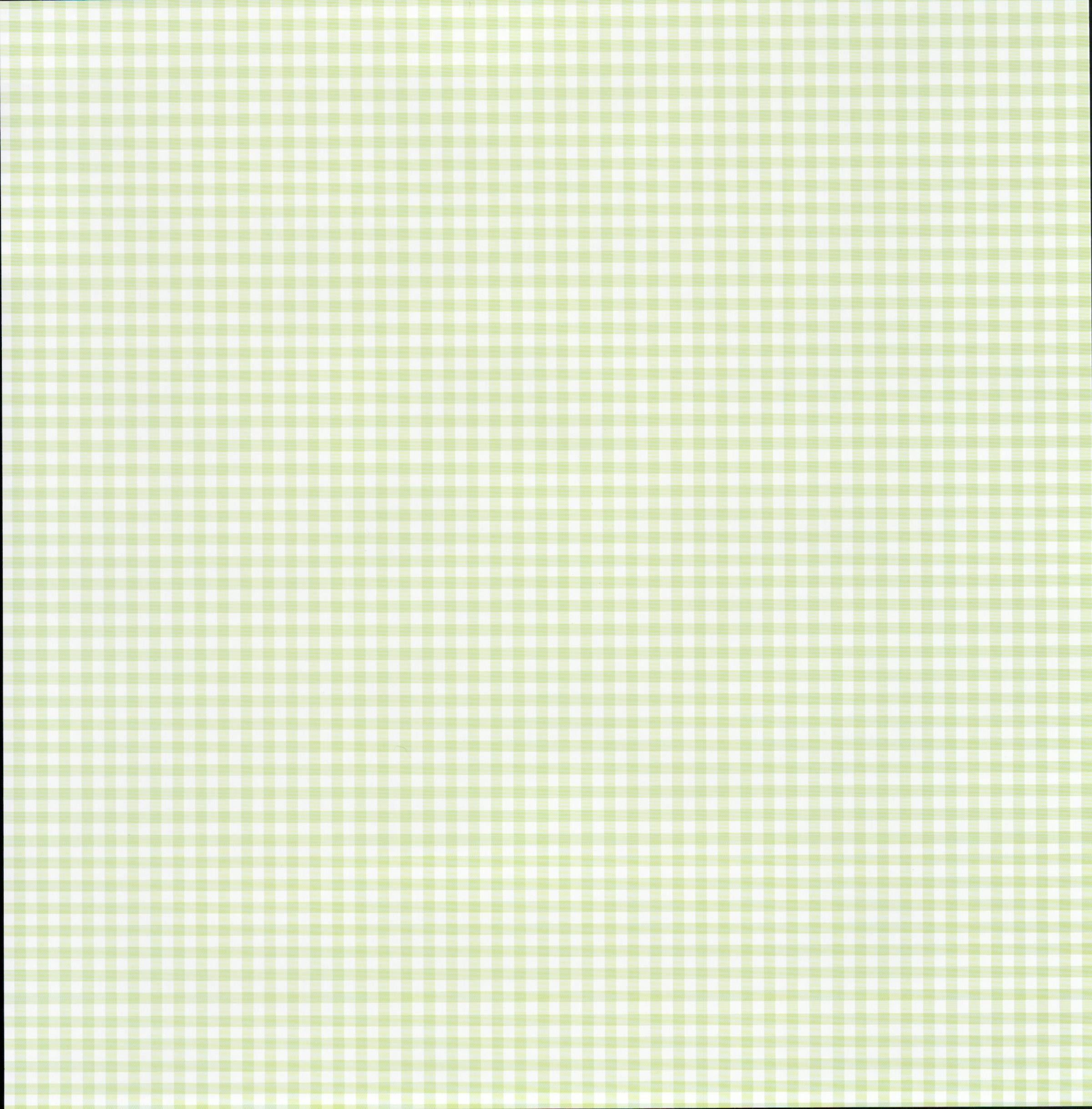 Pale Green Gingham 12x12 scrapbook paper - delicate micro-check gingham pattern in soft sage celery green and white