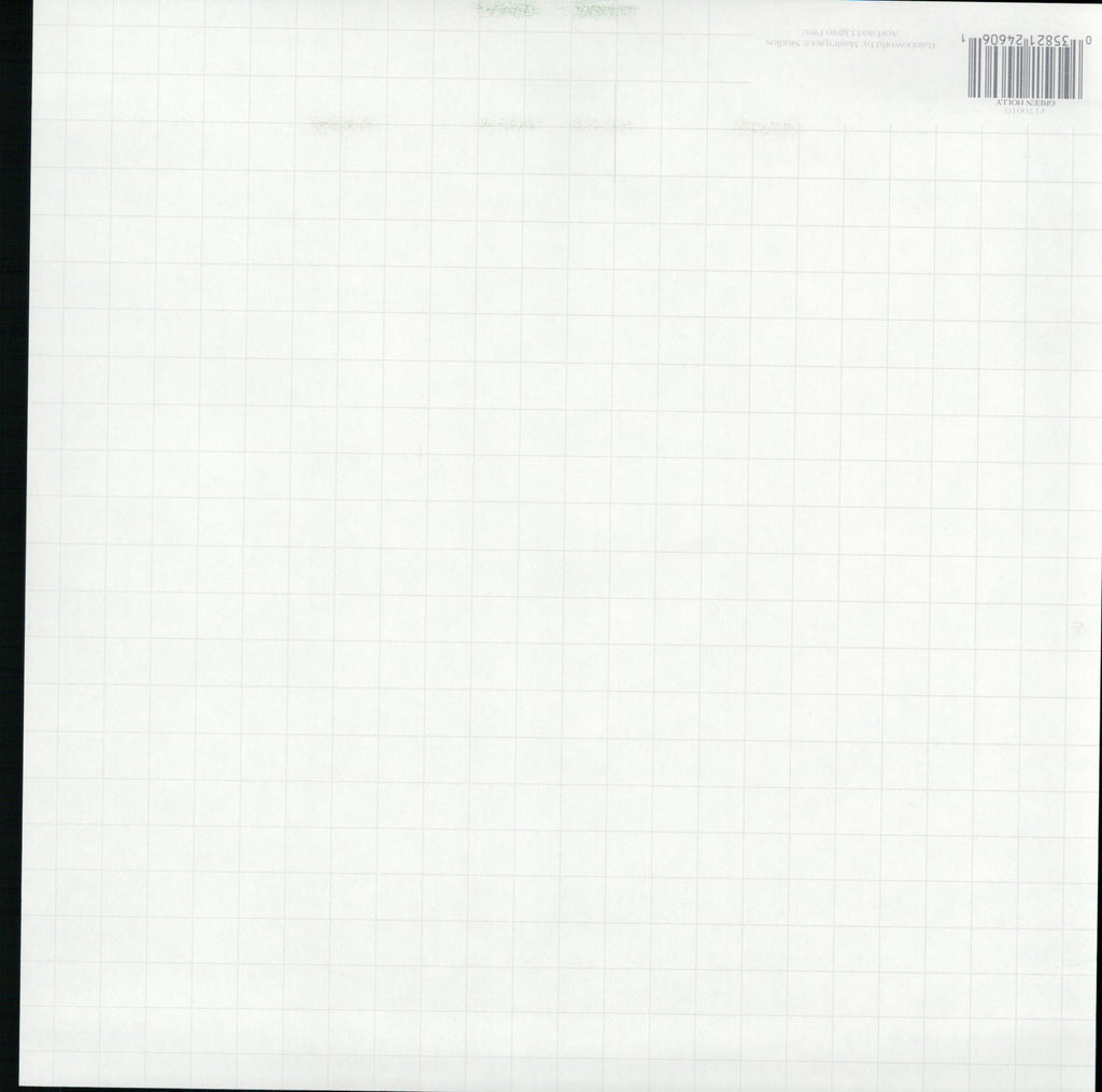 Colorbok Green Holly Stripe 12x12 scrapbook paper - reverse side white mosaic tile texture pattern
