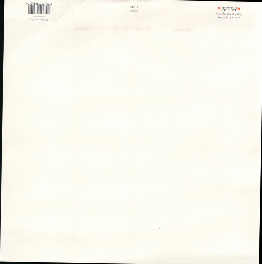 Craft Papers by M Ho Ho Ho Dear Santa 12x12 scrapbook paper - reverse side, acid and lignin free, Made in USA, item CH51