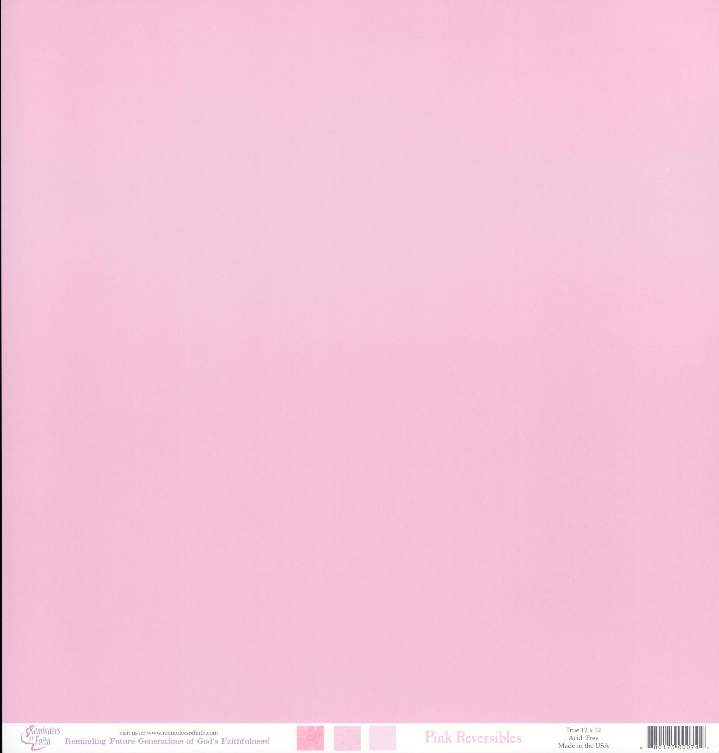Reminders of Faith Pink Reversibles 2 12x12 Double-Sided Cardstock