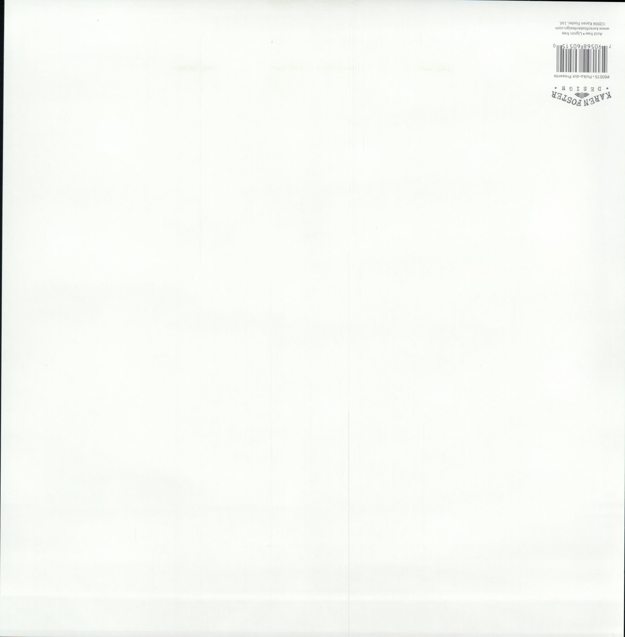Karen Foster Design Polka-Dot Presents 12x12 scrapbook paper - reverse side, acid and lignin free, item 90615, Made in USA
