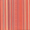 Flair Designs Red Ribbon Stripe 12x12 scrapbook paper - multi-stripe design in red, burgundy, cream, and gold with ric-rac, polka dots, snowflakes, and vine accents