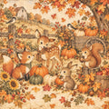 Little Autumn Blessings – Woodland Harvest Friends – 12×12 Printed Paper; low-resolution product preview. Copyright (c) 2026 Scrappy Seconds, LLC.