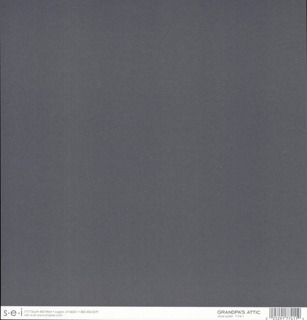 SEI Grandpa's Attic Shoe Polish - solid blue-gray/slate 12x12 double-sided cardstock
