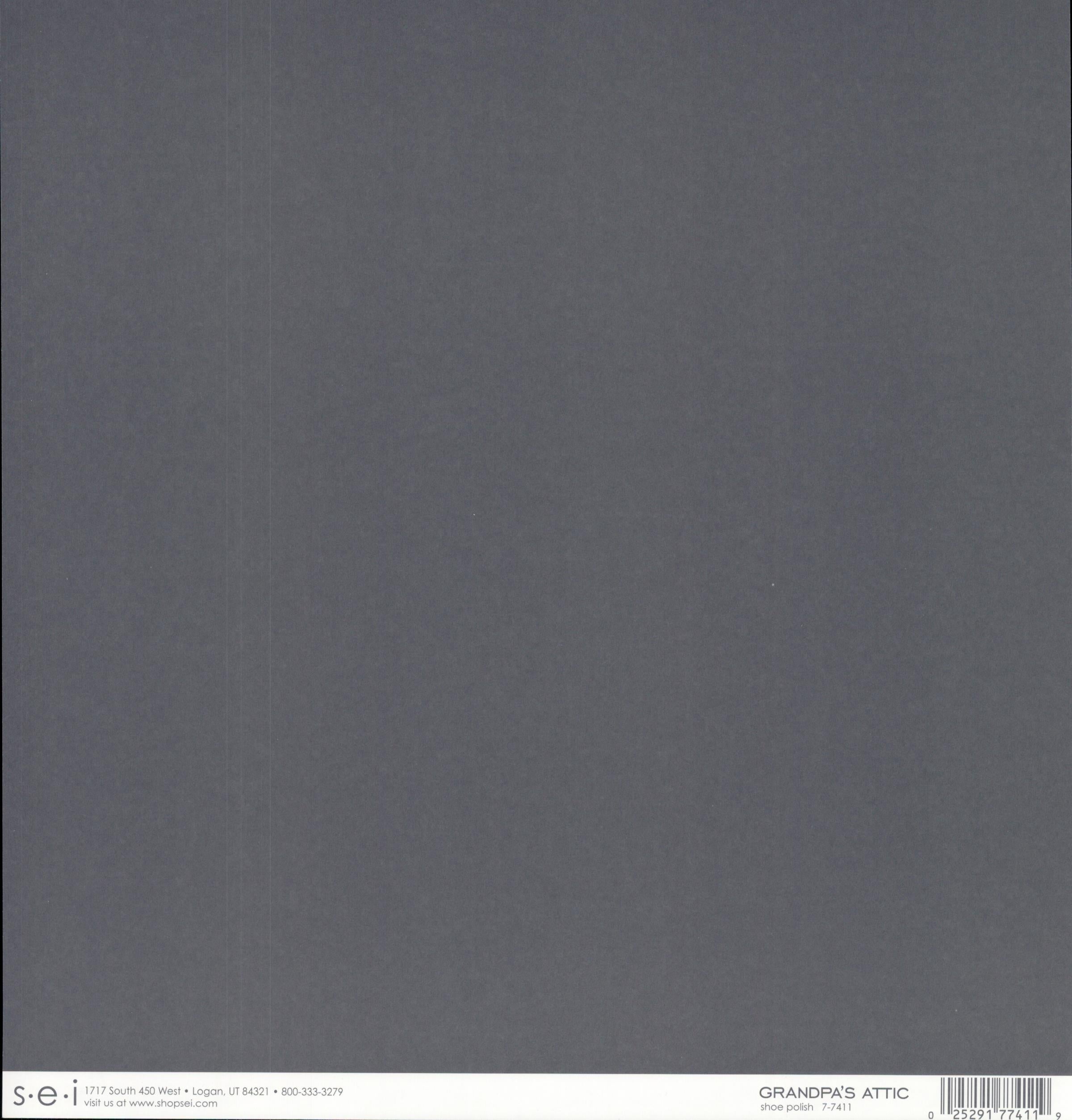 SEI Grandpa's Attic Shoe Polish - solid blue-gray/slate 12x12 double-sided cardstock
