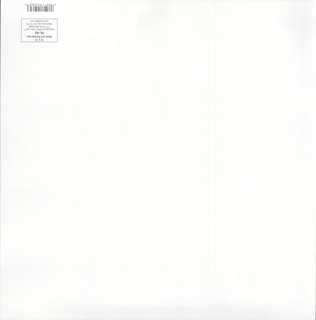 Crafts Etc Stars On Parade Girl 12x12 scrapbook paper - reverse side plain white, item HL-62, Crafts Etc Oklahoma City OK 2002