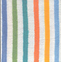 Flair Designs Striped Towel 12x12 scrapbook paper - photorealistic terry cloth beach towel texture with vertical stripes in periwinkle blue grass green teal white orange coral golden yellow