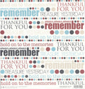 SEI Grandpa's Attic Treasured Thoughts 12x12 cardstock — white background with heritage word art phrases in burgundy, blue, gray and black