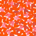 The Paper Studio Valentine Red Hearts 12x12 scrapbook paper - large overlapping watercolor hearts in vivid red-orange and soft pink on white background
