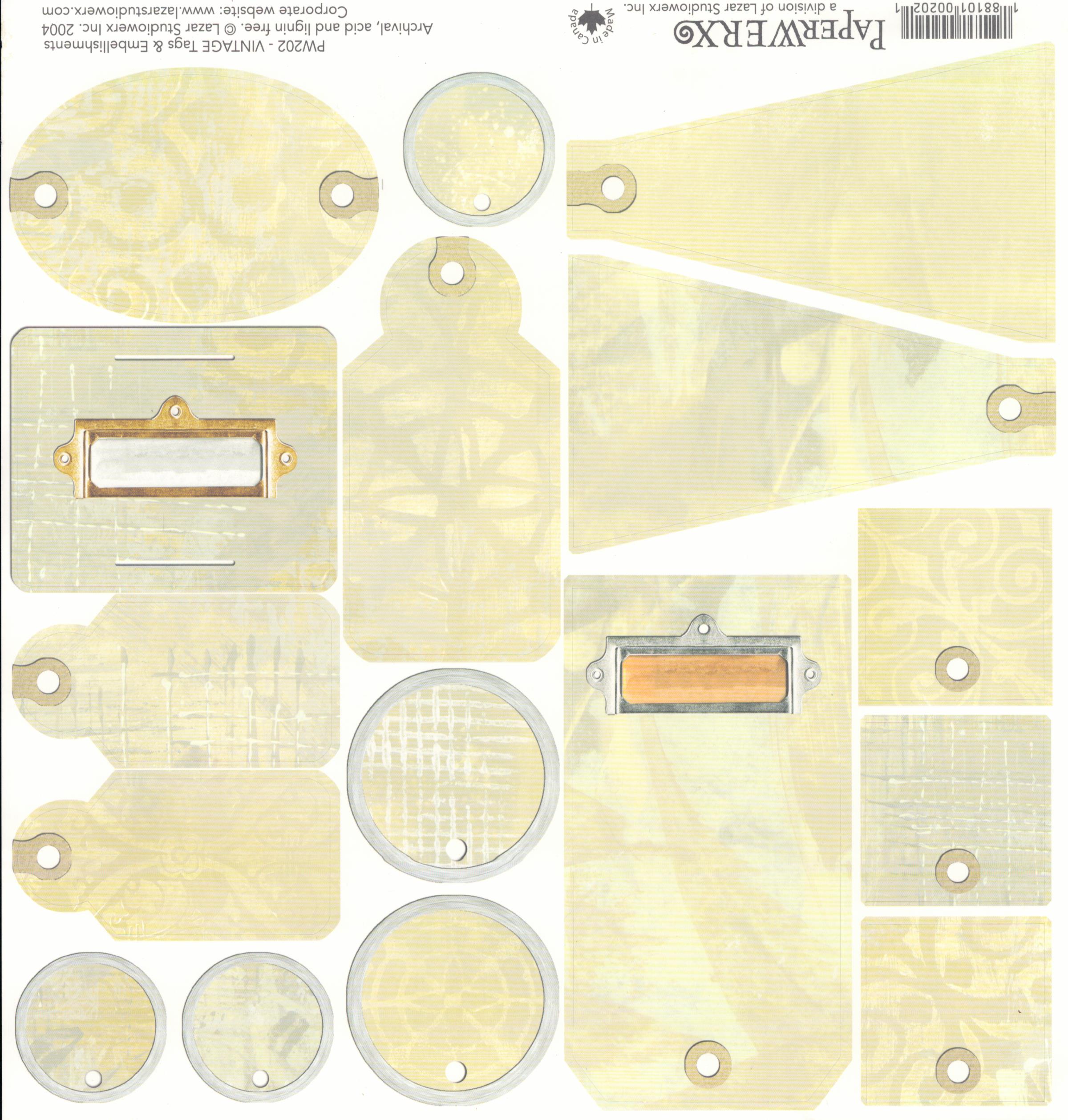 Vintage Tags & Embellishments 12x12