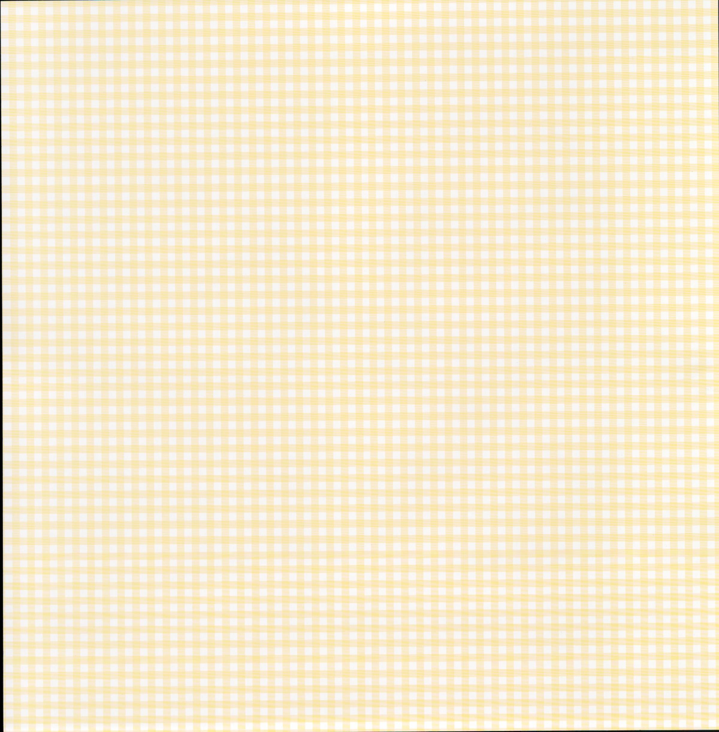 Pale Yellow Gingham 12x12 scrapbook paper - delicate micro-check gingham pattern in soft butter yellow and white